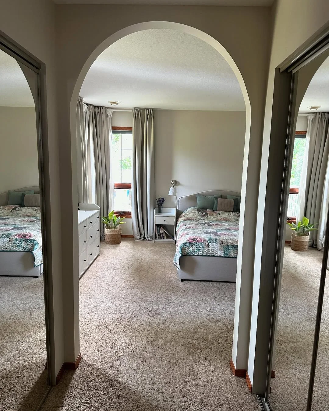 An arched opening